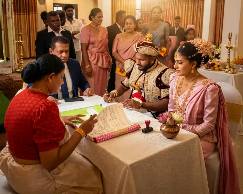 Registration at Hotel Neits, Kandy